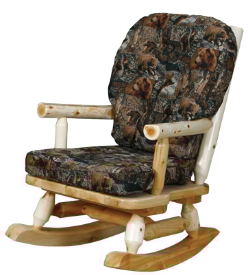 White Cedar Log Rocker