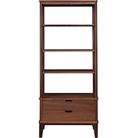 Mid-Century Modern Bookcase with Adjustable Shelves