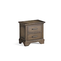 Rustic Two-Drawer Nightstand
