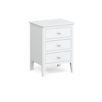 Transitional Three-Drawer Bedside Table