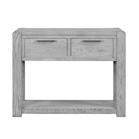 Contemporary 2-Drawer Console Table with Lower Shelf