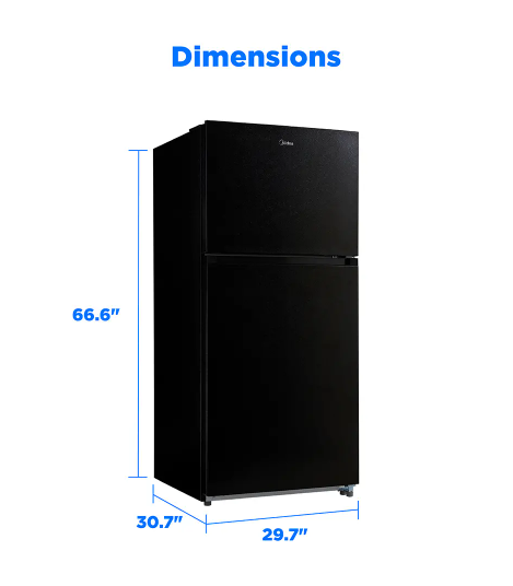 Midea Midea 18 cu. ft. Top-Freezer Refrigerator