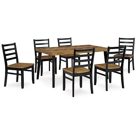 Dining Table and 6 Chairs (Set of 7)