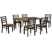 Dining Table And 6 Chairs (Set Of 7)