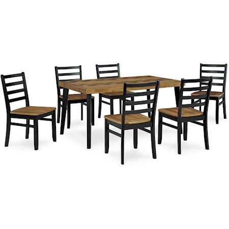 Dining Table And 6 Chairs (Set Of 7)