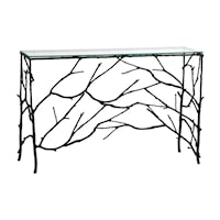 Twigs Cast Metal Console Table