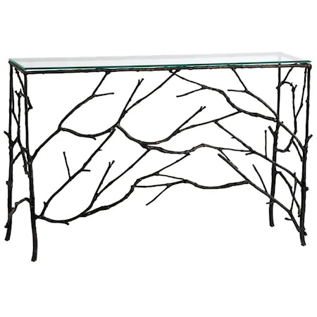 Twigs Cast Metal Console Table