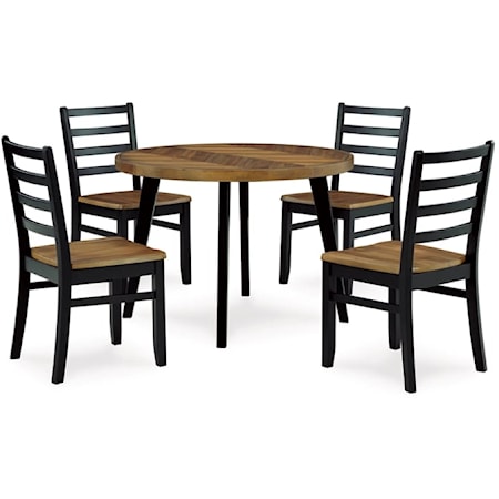 Dining Table And 4 Chairs (Set Of 5)