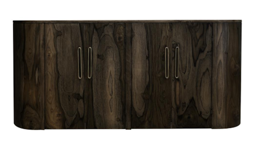 Modern Rustic 4-Door Storage Console with Magnetic Door Catches
