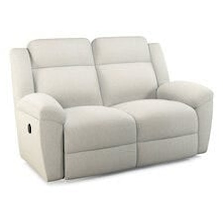 Casual Reclining Loveseat with Exterior Release