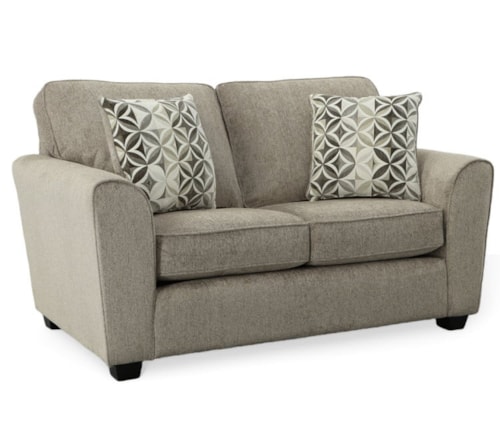 Casual Loveseat with Flared Track Arms