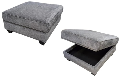 Transitional Square Storage Ottoman