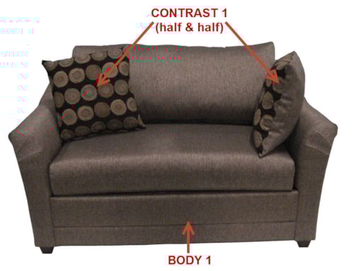 Transitional Twin Sleeper Sofa with Gel Mattress