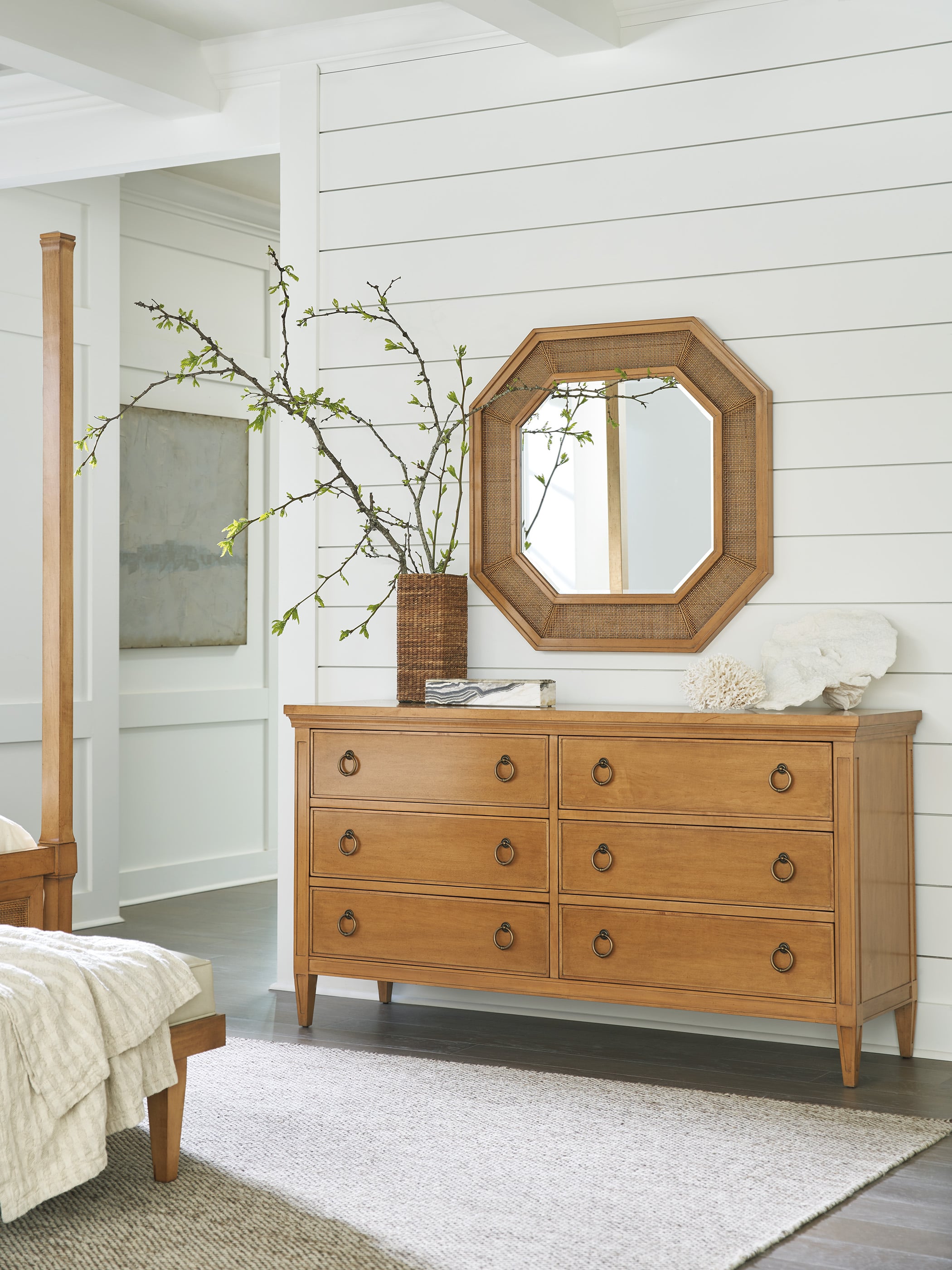 Dresser and Mirror Set