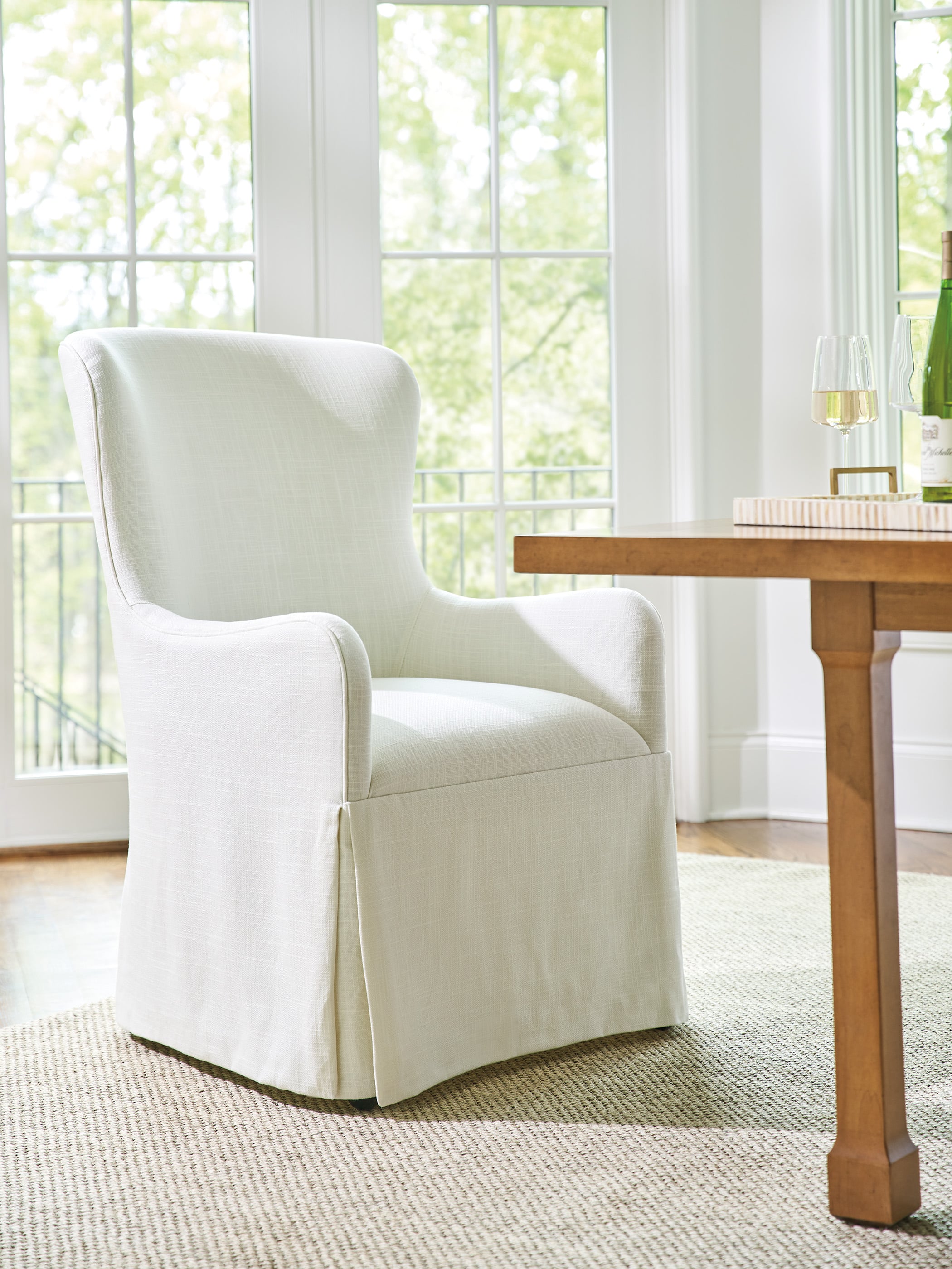 Aliso Upholstered Host Chair with Casters