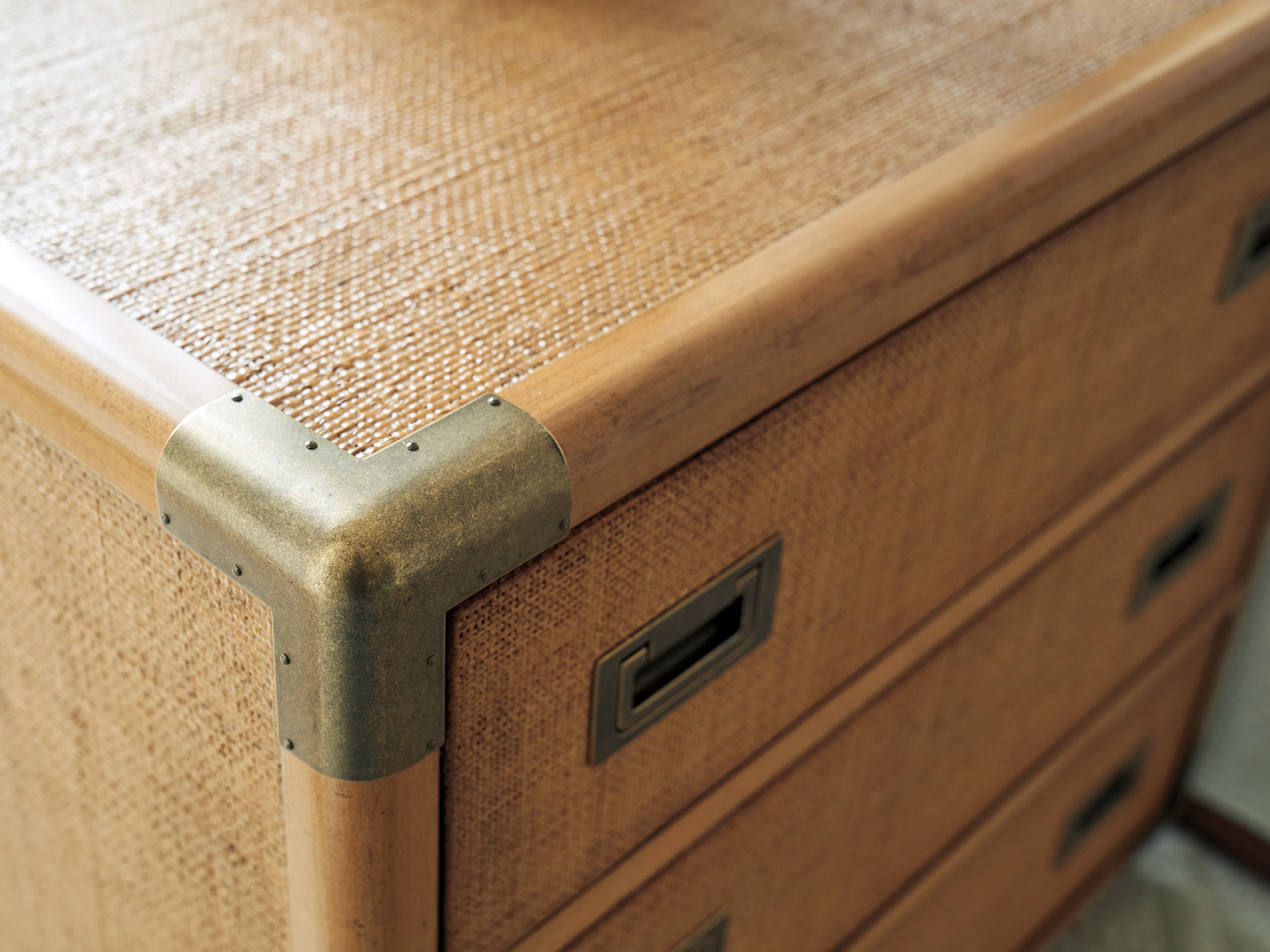 Sapphire Woven Trunk End Table