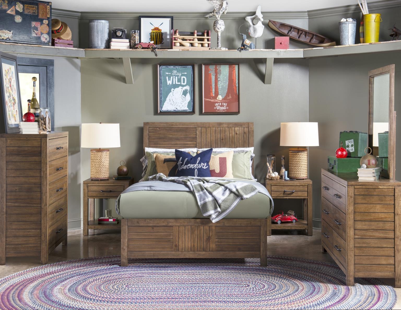 Legacy Classic Kids Summer Camp Mirror Brown Finish