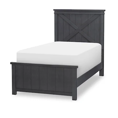 Complete Panel Bed Twin 33 Black Finish