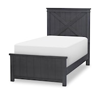 Complete Panel Bed Twin 33 Black Finish