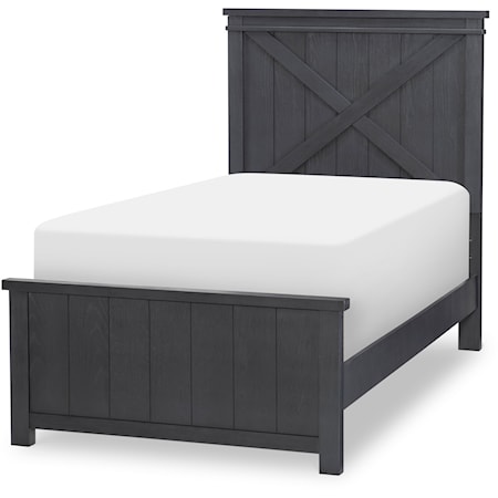 Complete Panel Bed Twin 33 Black Finish