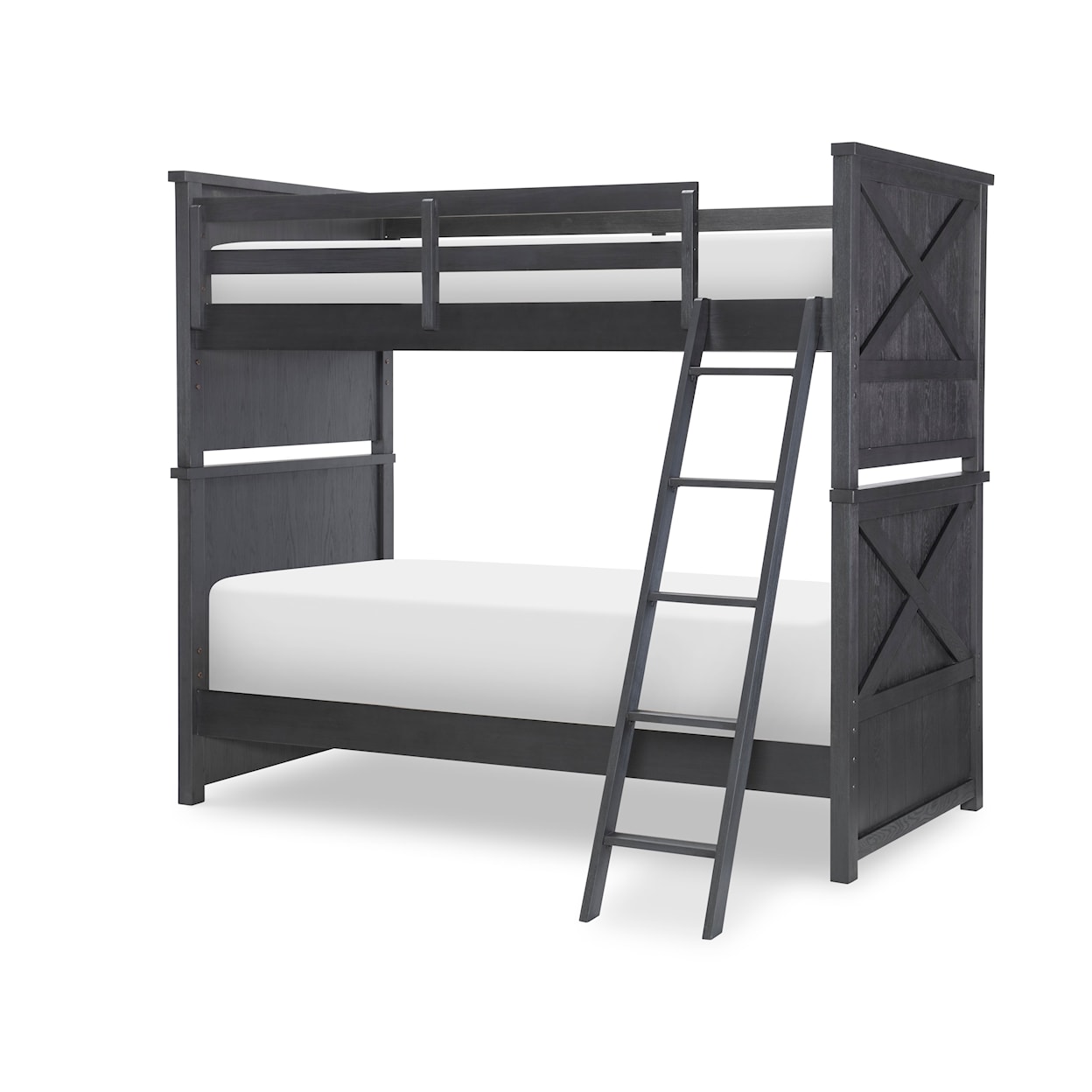 Legacy Classic Kids Flatiron Black Black Complete Twin Over Twin Bunk Bed