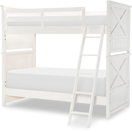 Farmhouse Twin Over Twin Bunk End