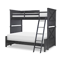 Flatiron Black Complete Twin Over Full Bunk Bed Black Finish
