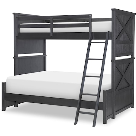 Black Complete Twin Over Full Bunk Bed
