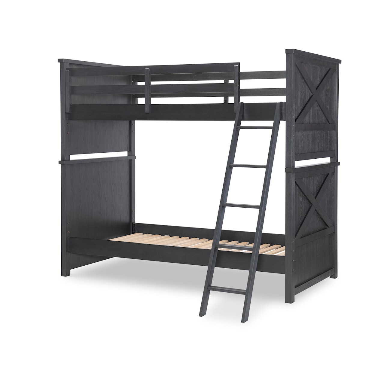 Legacy Classic Kids Flatiron Black Black Complete Twin Over Twin Bunk Bed