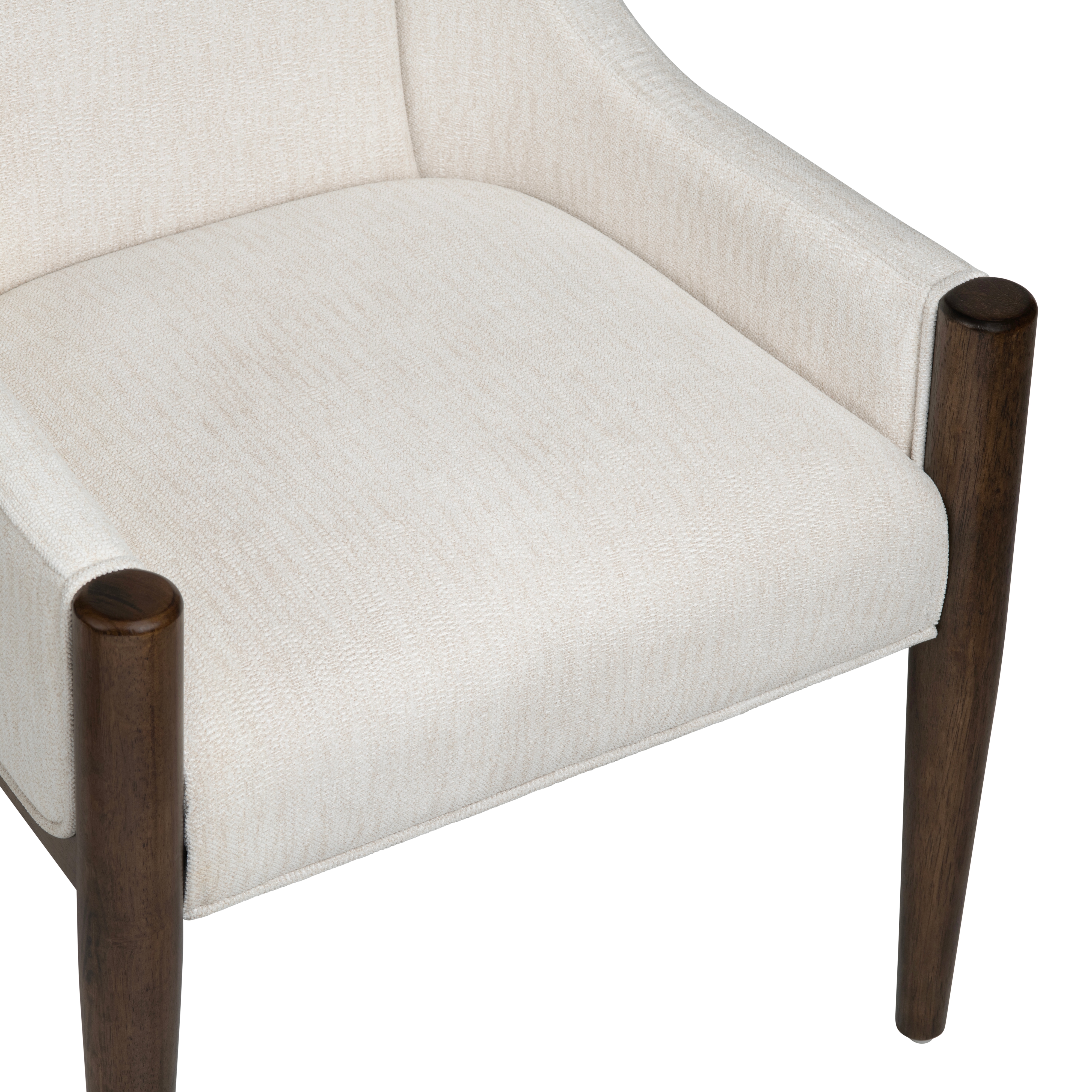 Crestview Collection Brunswick Upholstered Scoop-Back Dining Chair