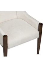 Crestview Collection Brunswick Brunswick Upholstered Scoop-Back Dining Chair with Stain-Resistant Linen