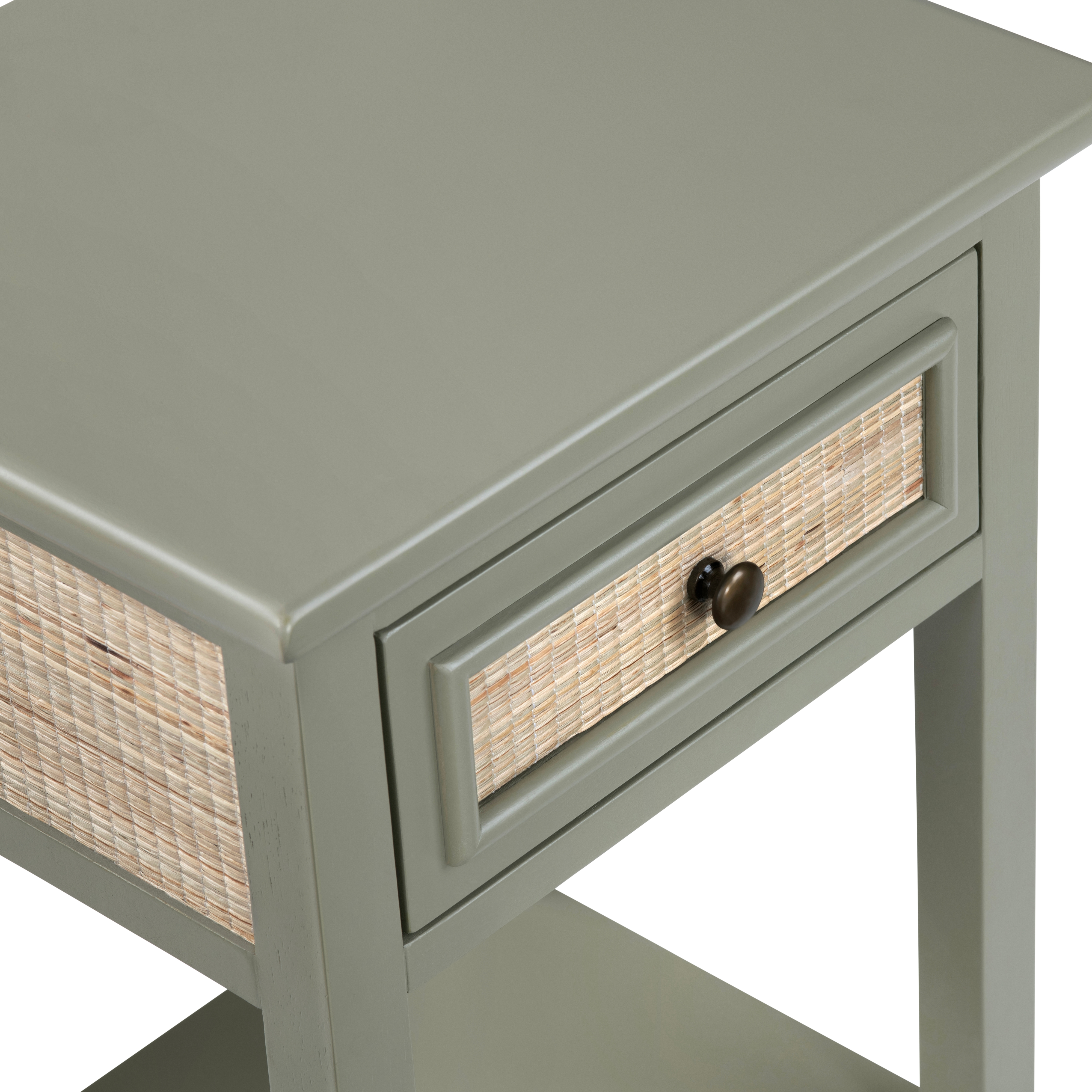 Crestview Collection Solace Coastal Tall Single-Drawer End Table