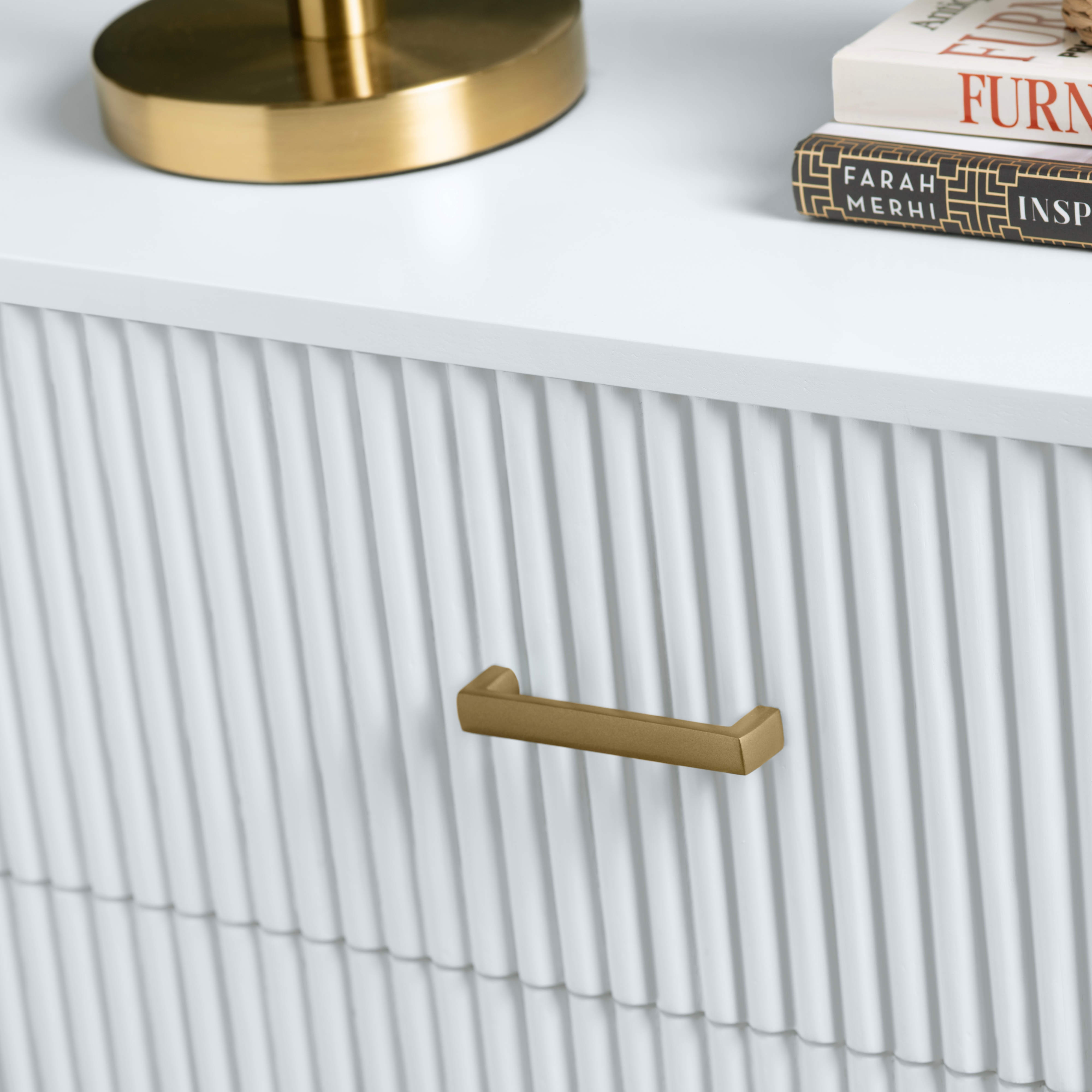 Crestview Collection Astoria Modern Fluted 3-Drawer Accent Chest