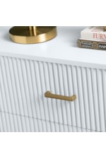 Crestview Collection Astoria Astoria Modern Fluted 3-Drawer Accent Chest