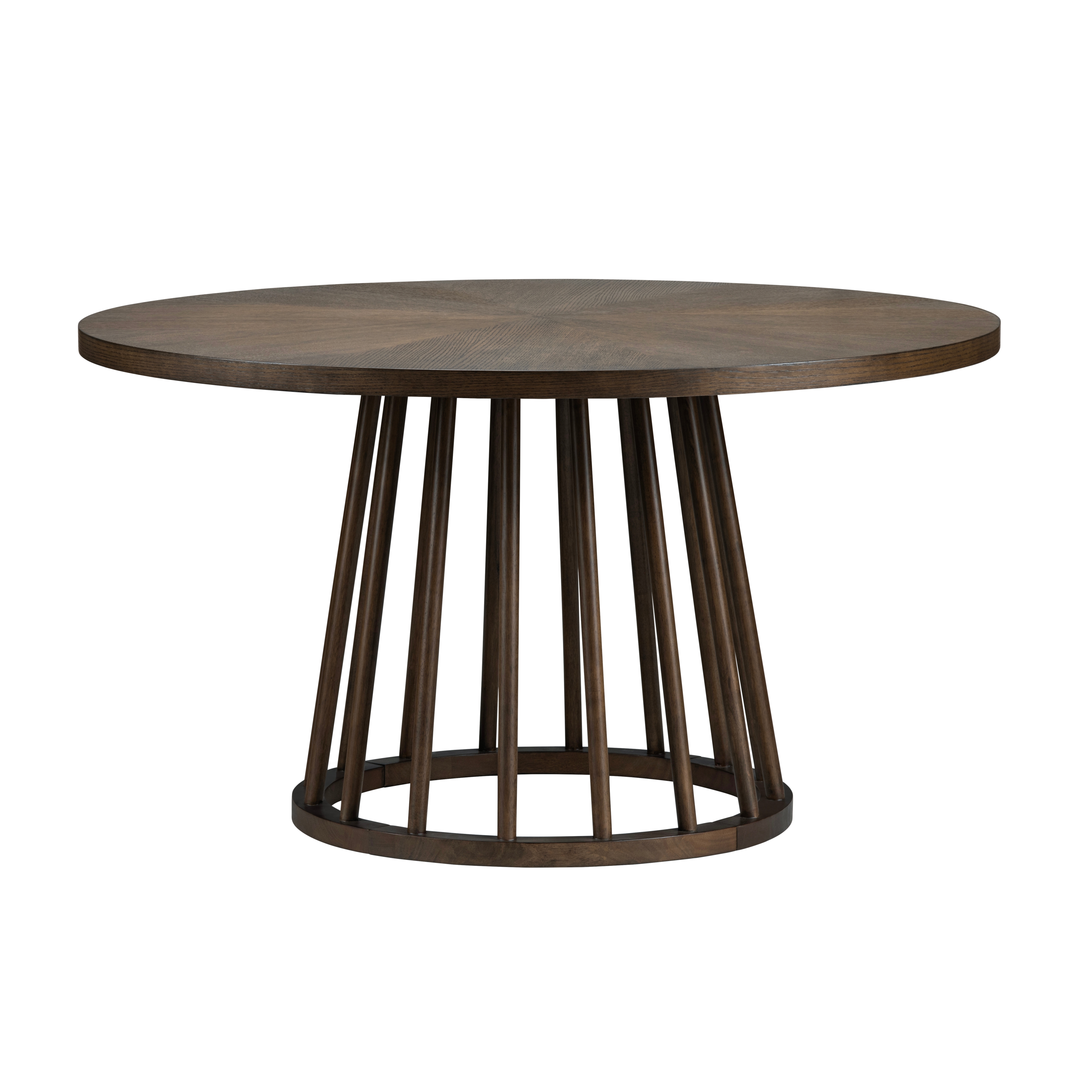 54" Round Pedestal Solid Wood Dining Table