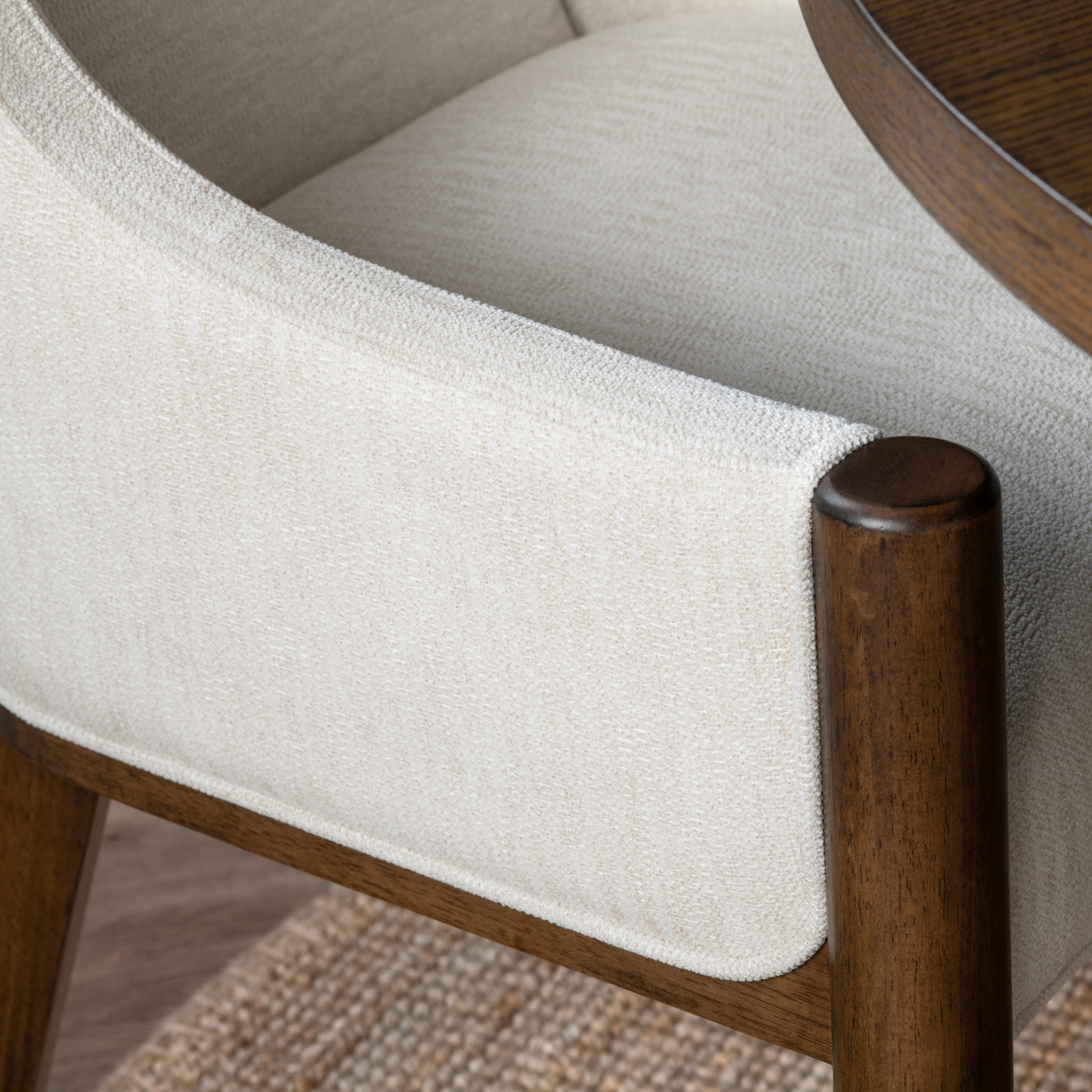 Upholstered Scoop-Back Dining Chair