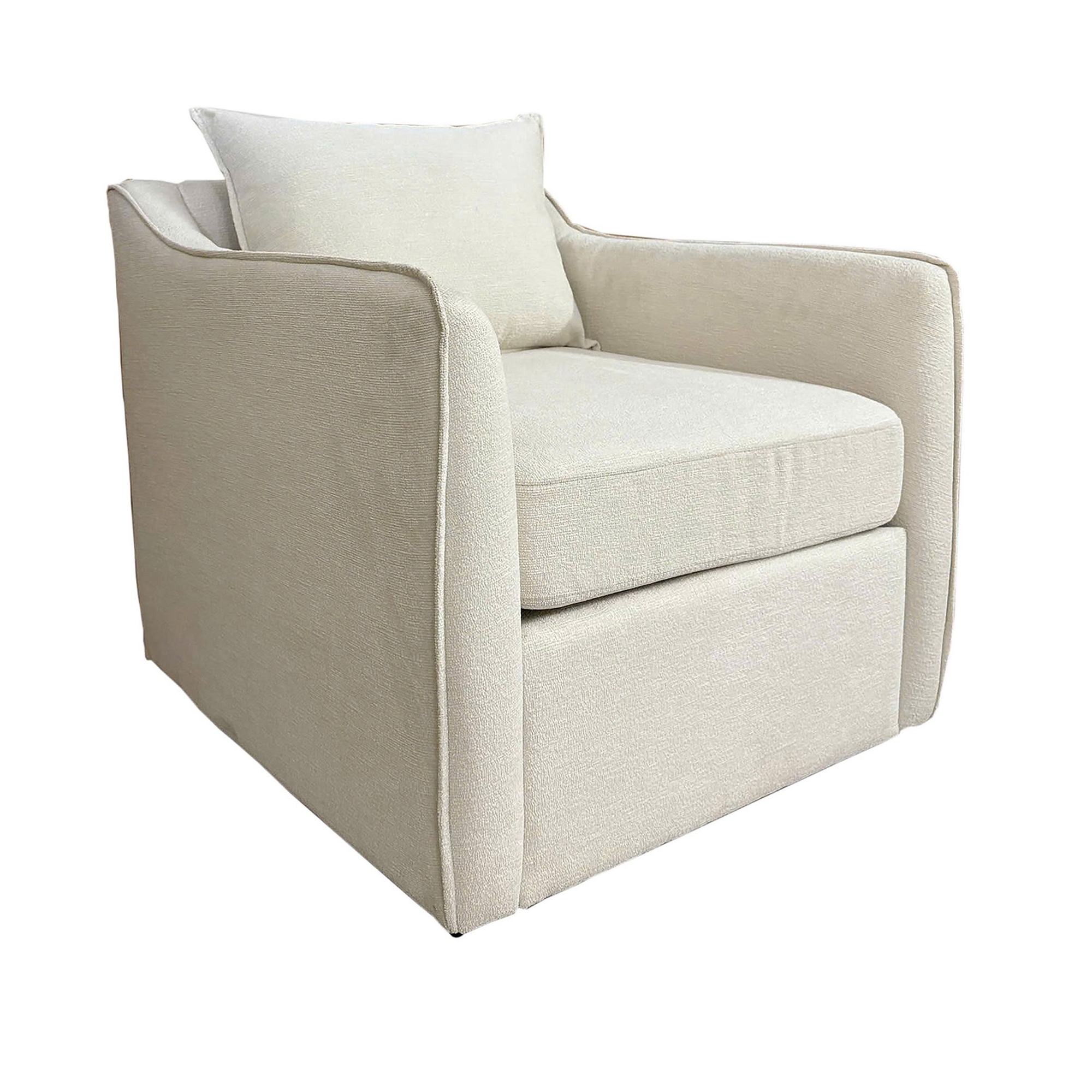 Casual Accent Armchair w/Discrete Swivel
