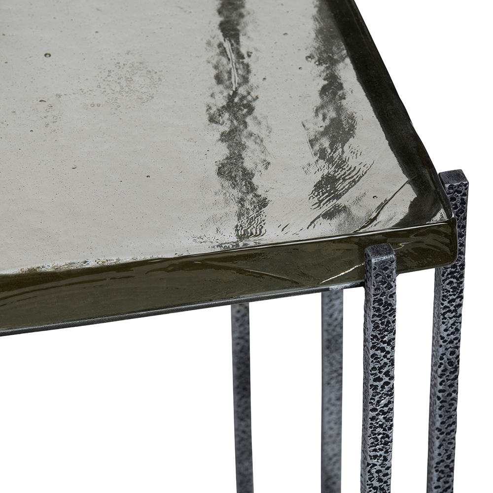 Sq. Hammered-Iron Spot Table