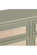 Crestview Collection Solace Solace Coastal 4-Door Media Credenza with Cord Management Vents