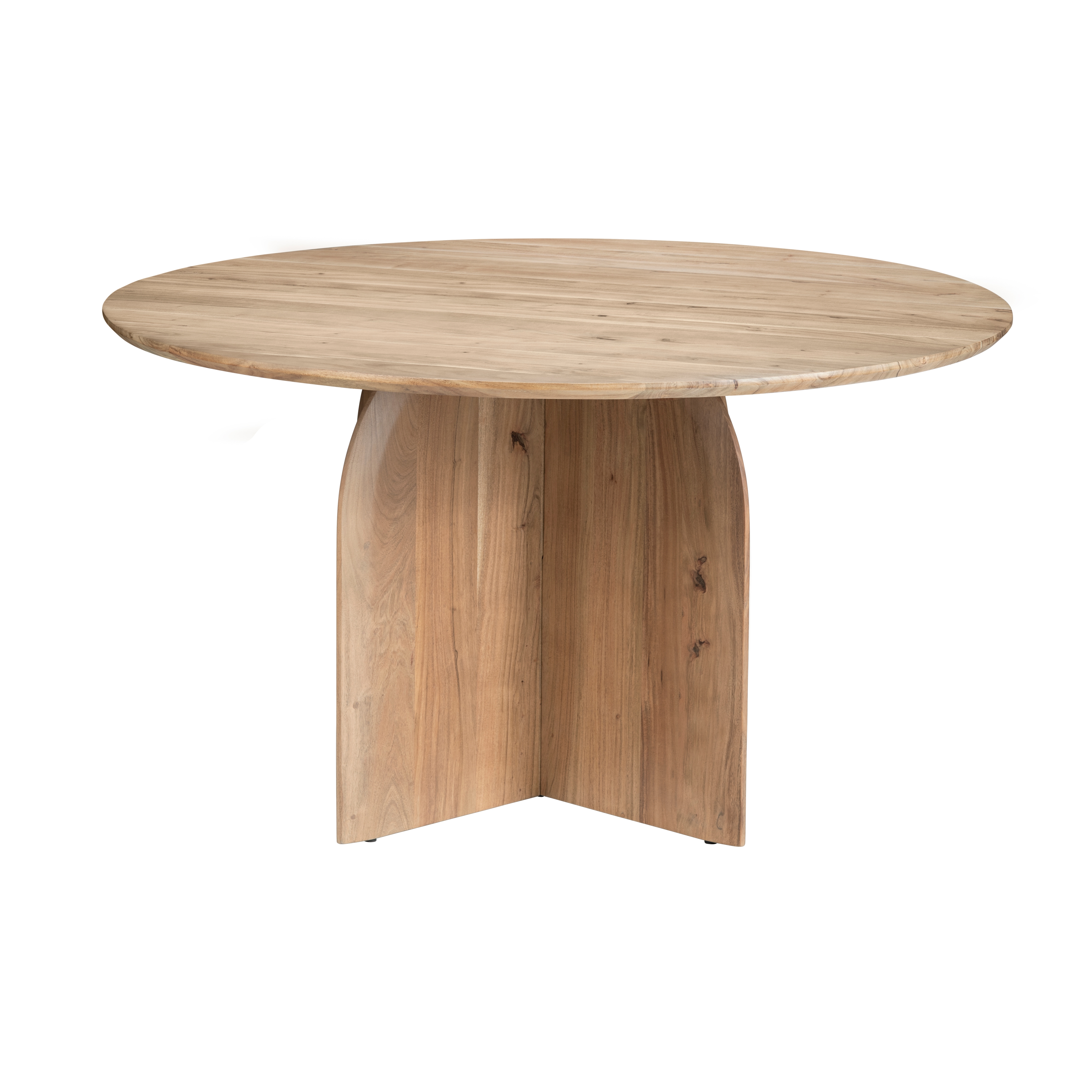 60" Rd. Natural Wood Dining Table