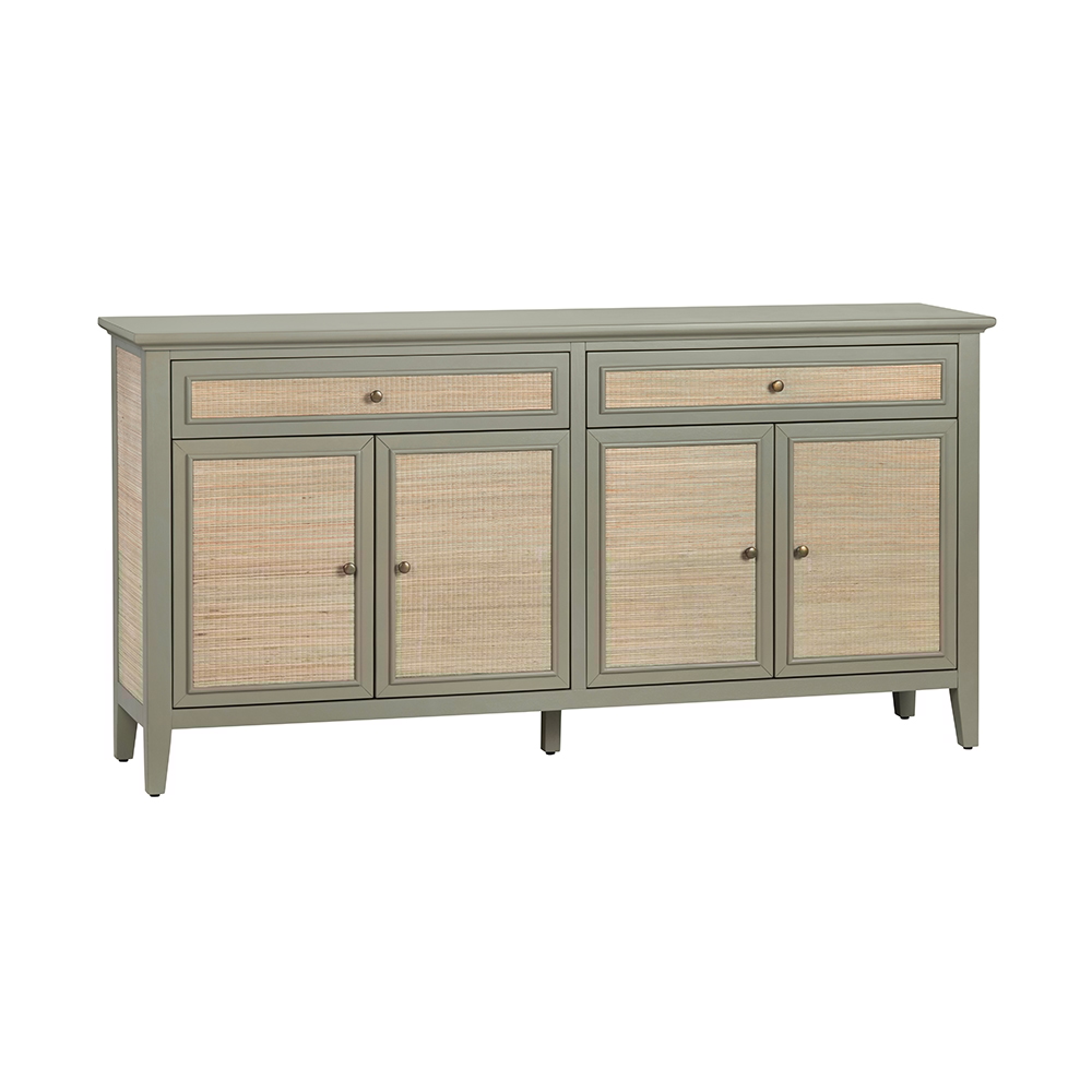 Coastal 4-Door Media Credenza w/Cord Vents