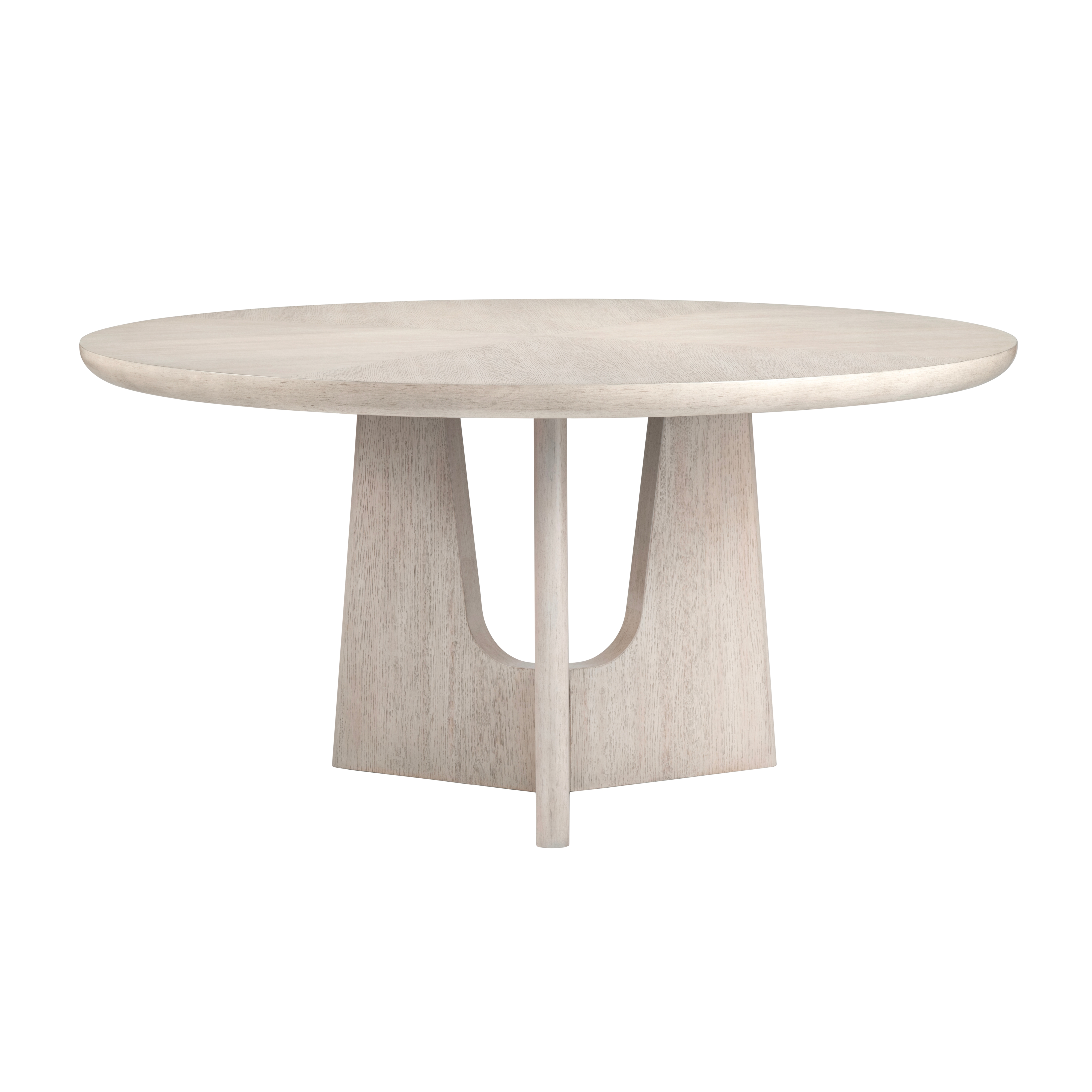 60" Light Oak Dining Table w/Sculptural Base