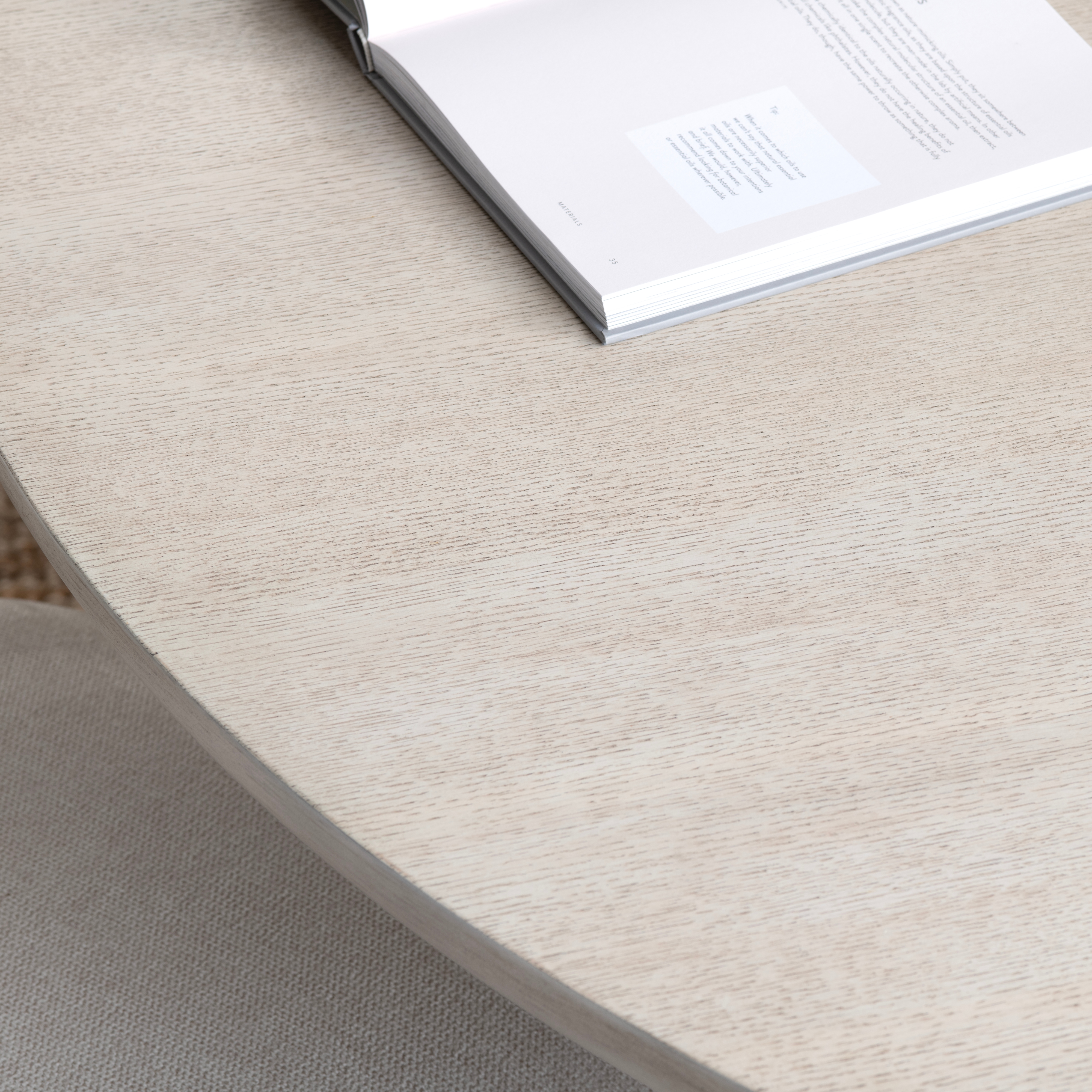 60" Light Oak Dining Table w/Sculptural Base