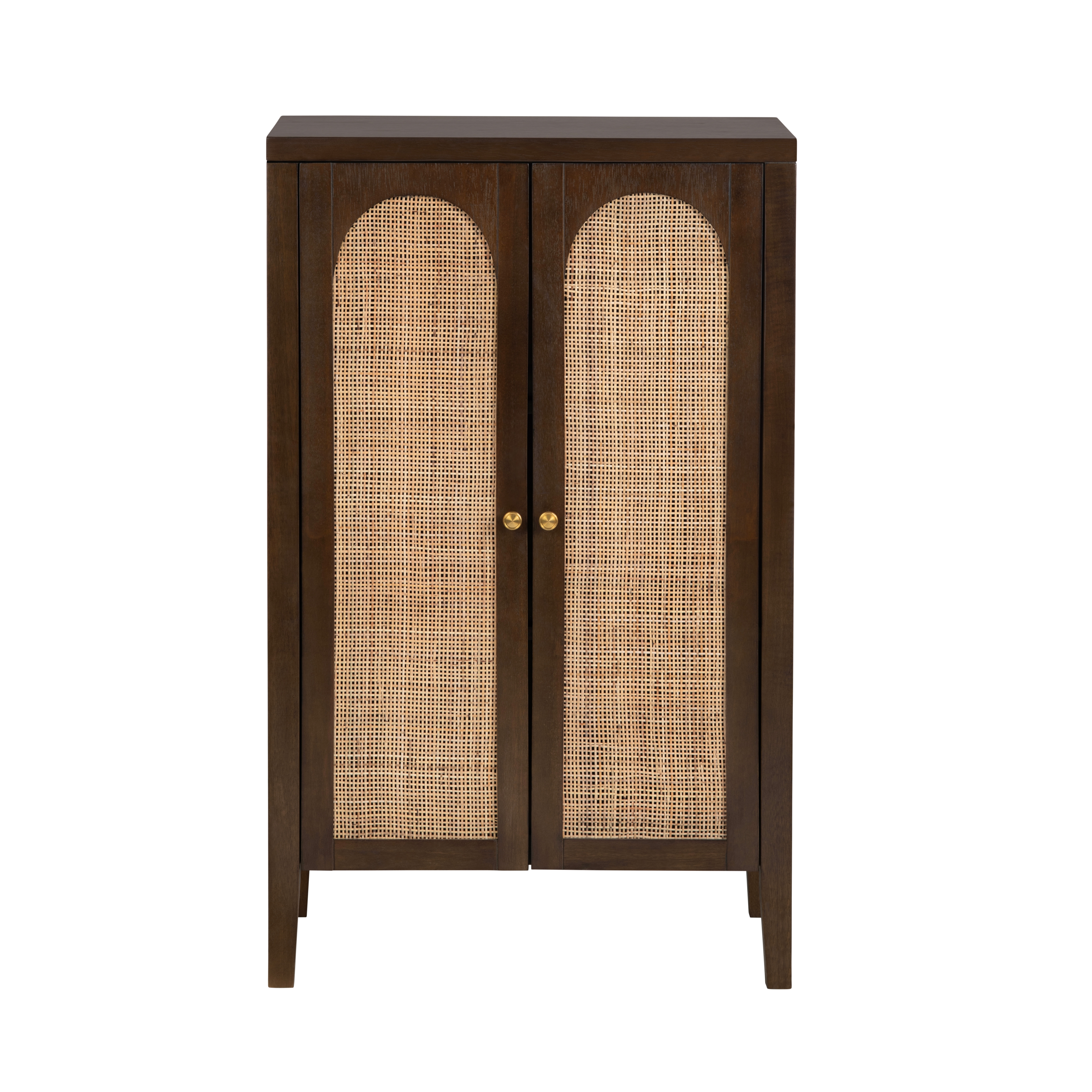 2-Door Accent Cabinet w/Arched Cane Fronts