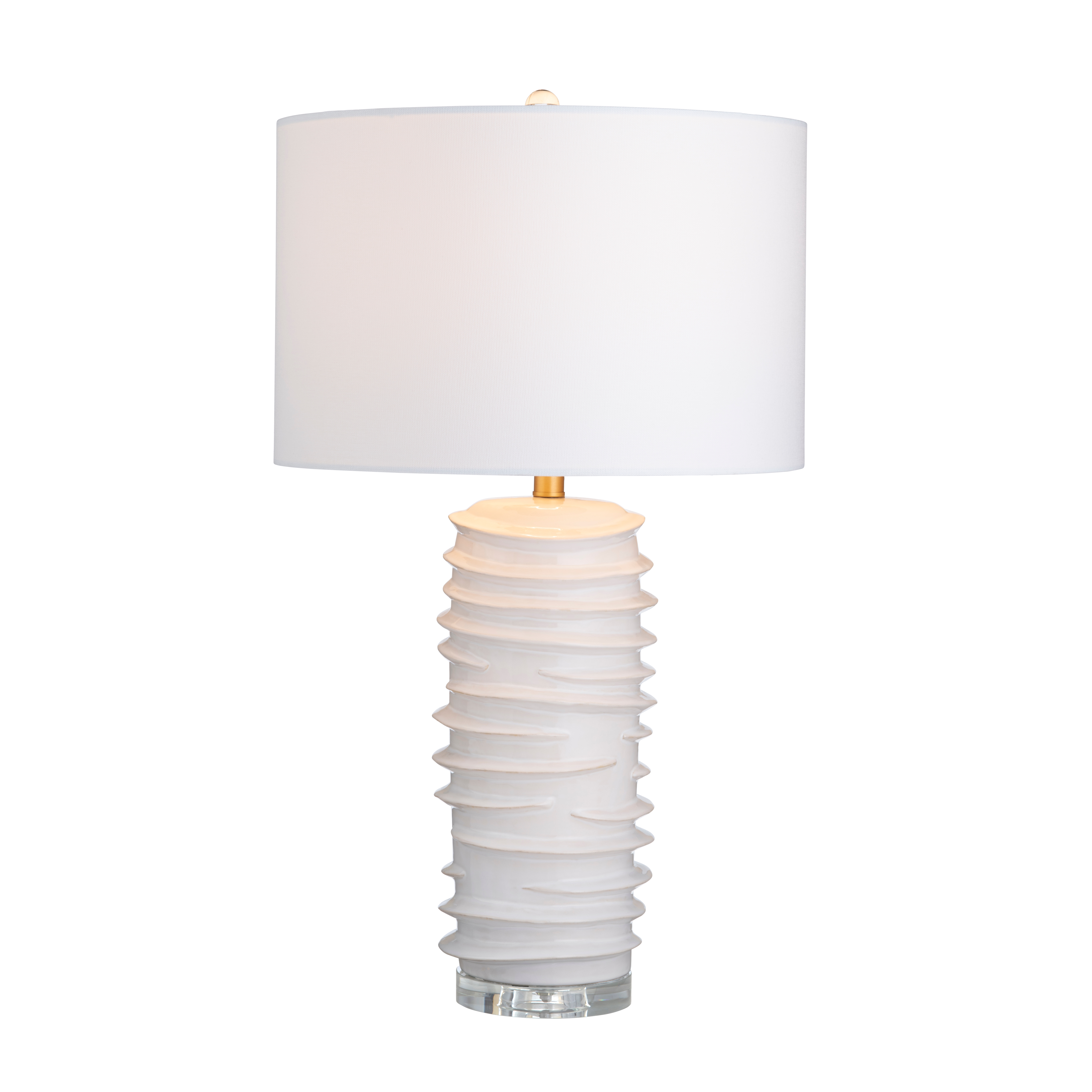 29.5"H White Ceramic Table Lamp