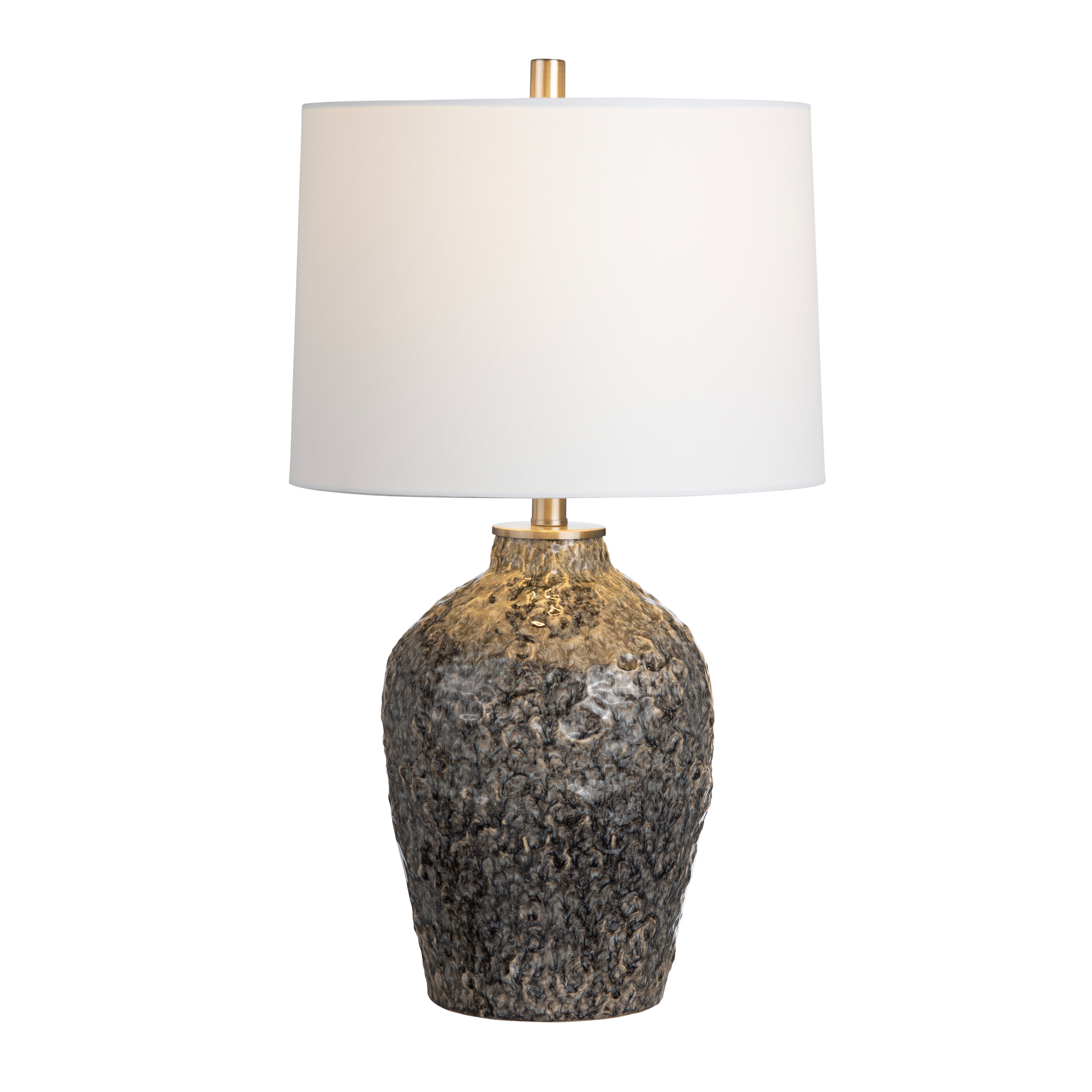 27.5" Blue Gray Textured Ceramic Table Lamp