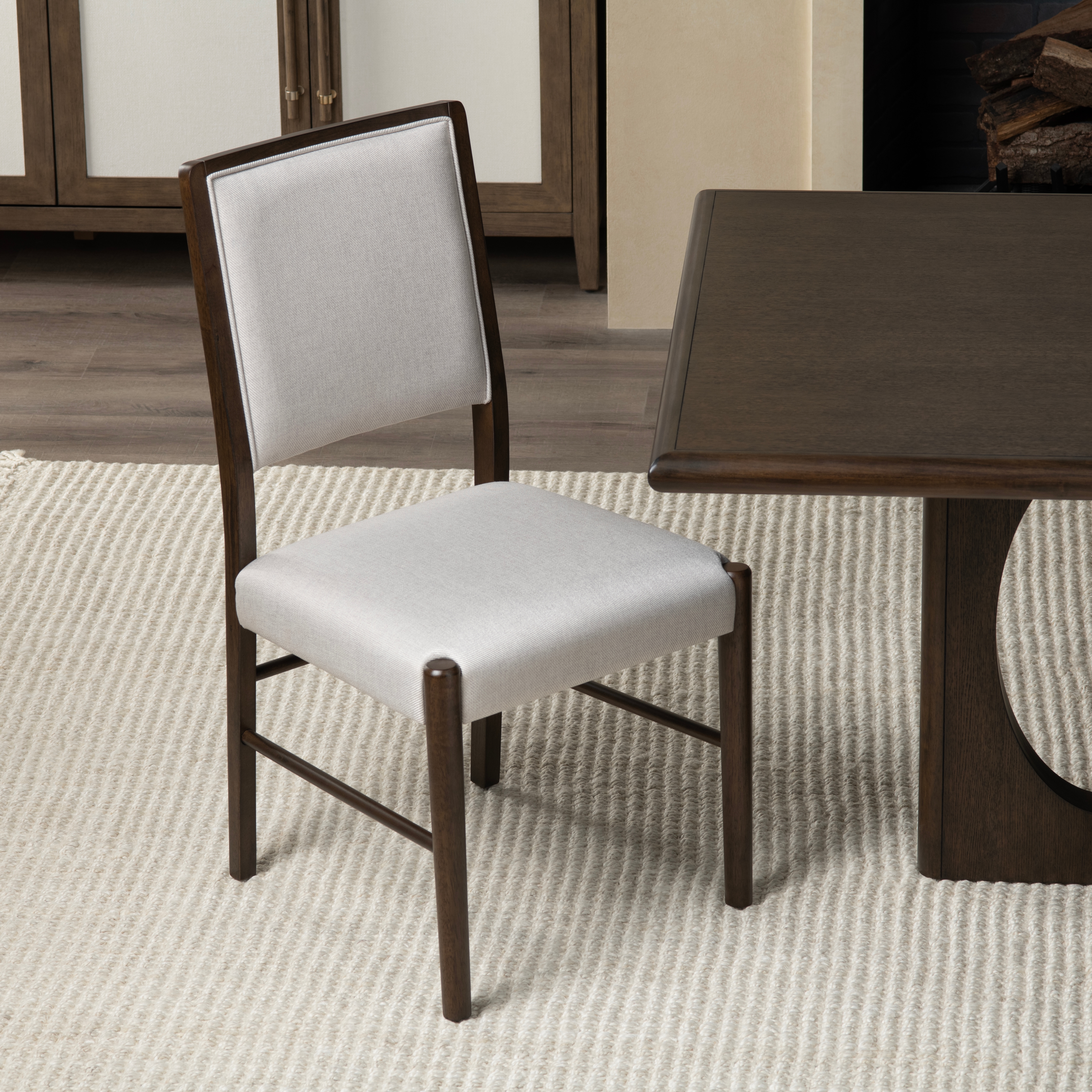 Upholstered Open-Back Dining Side Chair