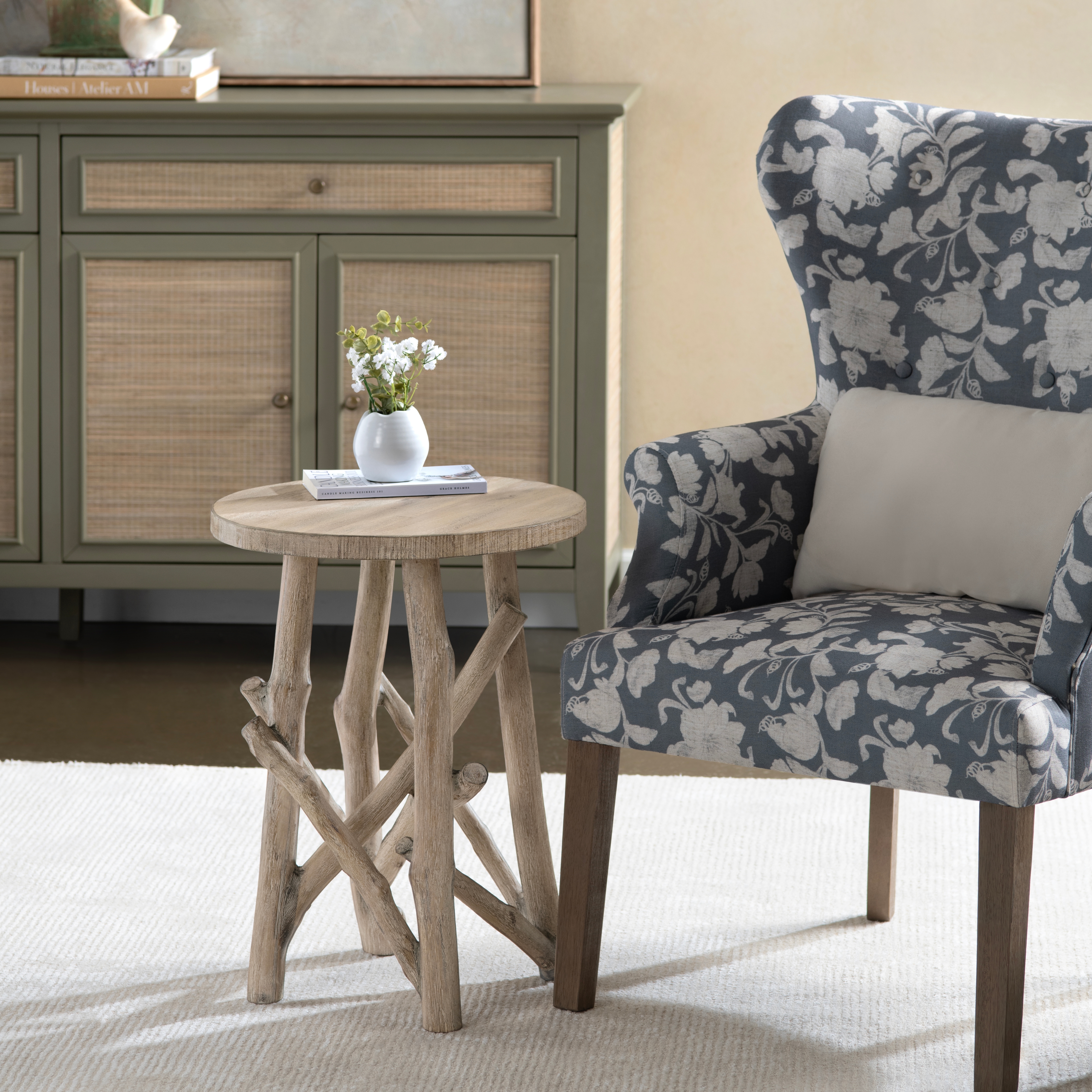 Modern Rustic Rd. End Table