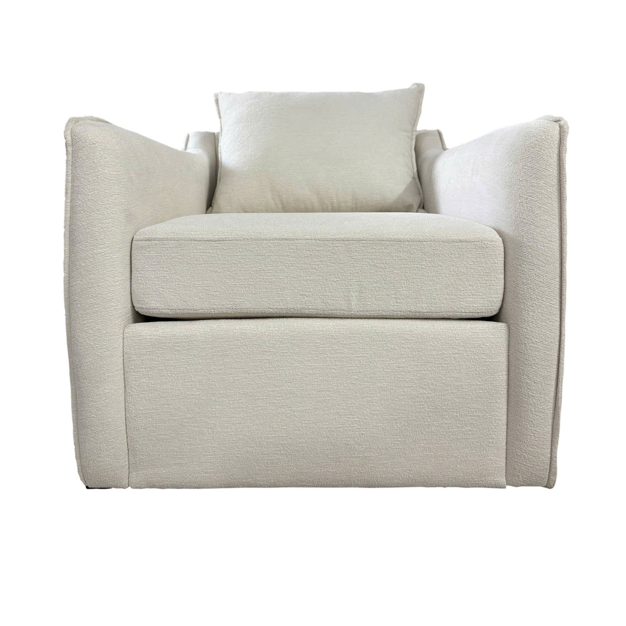 Casual Accent Armchair w/Discrete Swivel