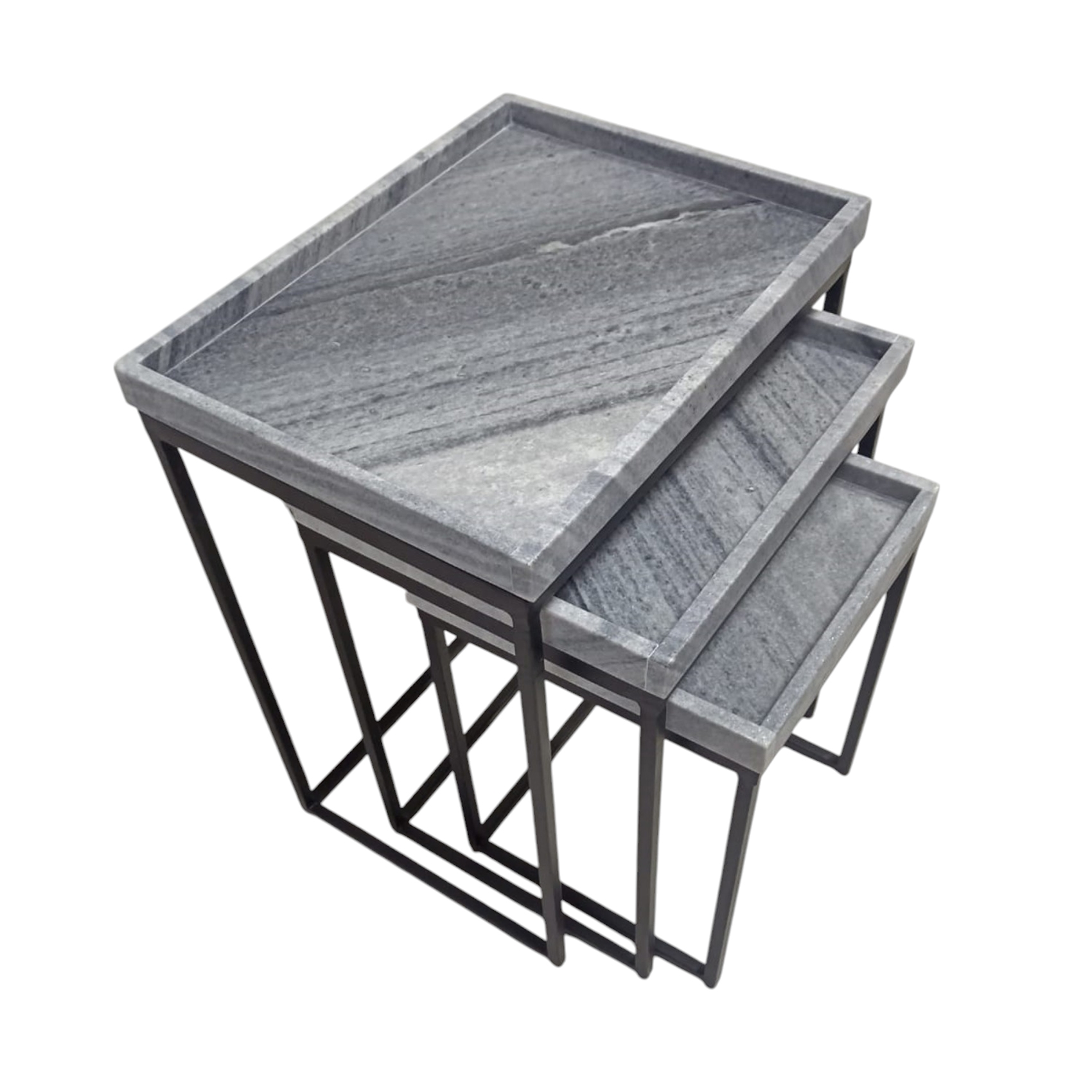 3-pc. Marble-Top Nesting Tables